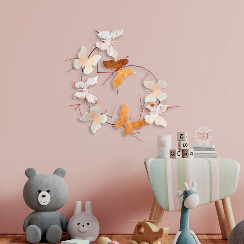 Hand-Painted Decorative Metal Wall Accessory, 31.5 x 31.5 x 1.6 Inches | 100% Metal Construction, Lightweight 4.7 lbs | Unique Color Variations & Textures | Perfect for Modern Home Decor & Art Enthusiasts
