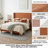 Janine Corduroy Upholstered Wingback Bed with Slat Kit and Solid and Manufactured Wood Frame-749801293-755779367
