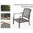 7 Pcs Metal Patio Dining , Removable Navy Blue Cushions, Strong Iron For Garden Yard Outdoor & Lawn