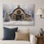 «Snowy Rustic Barn Christmas», art de chambre à coucher, impression sur toile encadrée-132862722-132862723