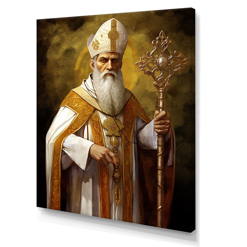 «Golden Priest» sur toile, Toile tendue, 32" H x 24" W