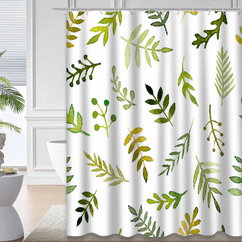 Rideau de douche bleu imperméable, rideaux de douche pour la salle de bain avec 12 crochets, 72" L x 72" W