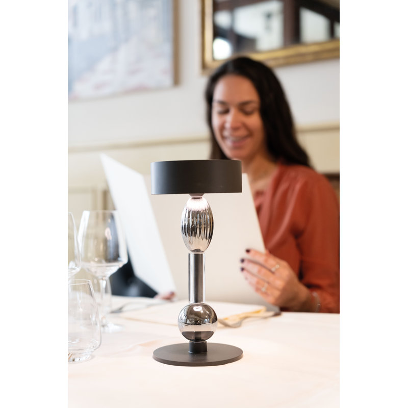 Royal Family Wi-Fi Table Lamp, Titanium with Clear and Gray Glass
