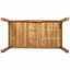 Ensemble de salle à manger d'extérieur 5 pièces en bois, table rectangulaire de 170 cm de long avec 4 chaises en rotin pour piscine, jardin, terrasse, style naturel