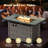 Bobia 13 Piece Wicker Sofa Seating Group with Cushions and Fire Pit Table-883660725