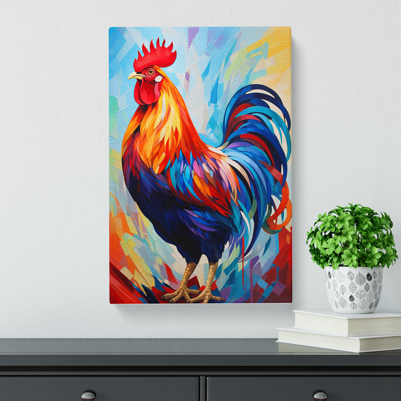 Rooster Abstract No.3 - No Frame Print, 50cm H x 35cm W x 3cm D