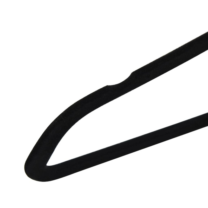 Materse Non-Slip Standard Hanger, Black