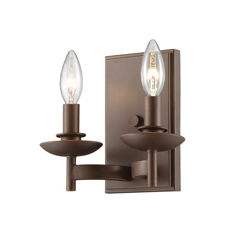 Lawrence Candle Wall Light, Rubbed Bronze