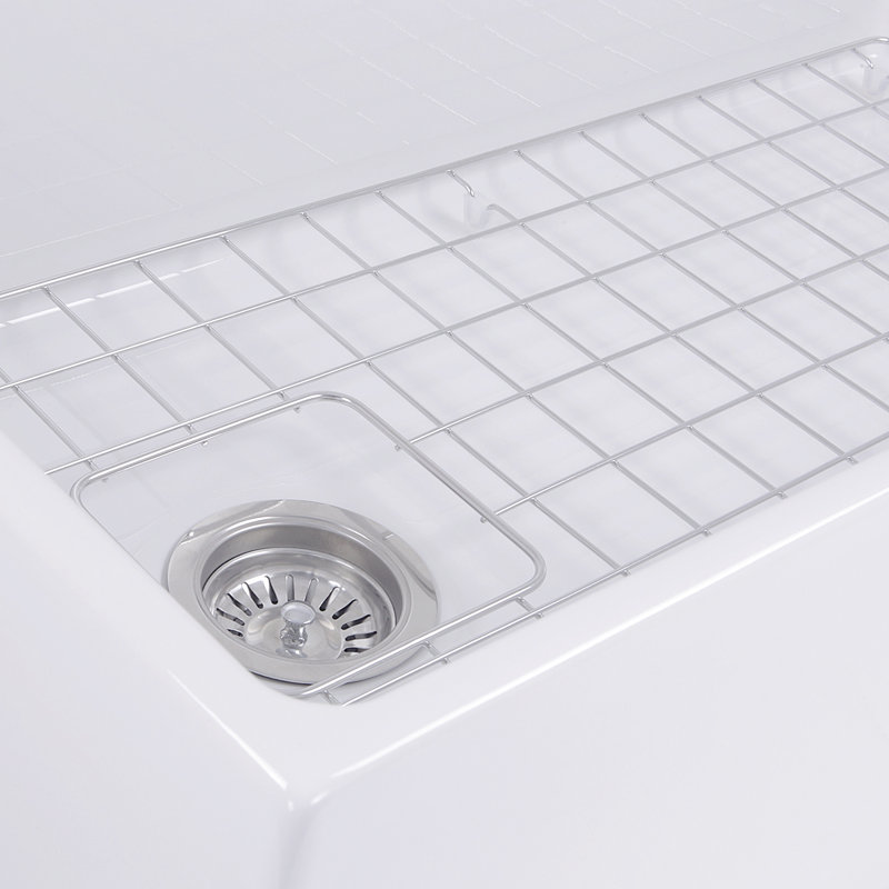 Pranav 36'' L Single Bowl Fireclay Kitchen Sink