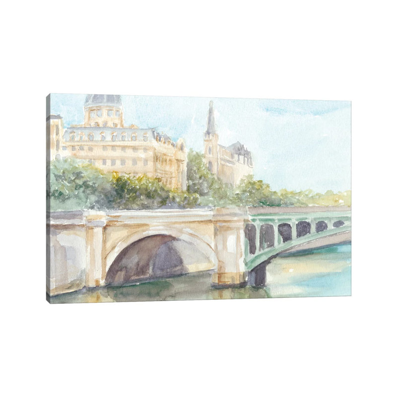 Français Bridge Study IV par Ethan Harper-reproduction d’art, Toile tendue, Pas de tapis, H 18 po x l 26 po x P 1,5 po