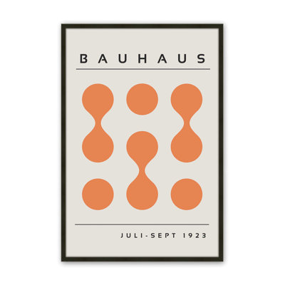 Orange Bauhaus, impression encadrée