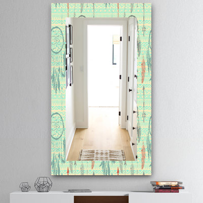 Miroir mural sans cadre plumes