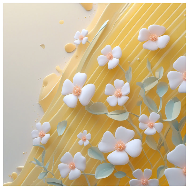 Édredon fleurs blanches sur jaune, Très grand lit