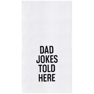 «Dad Jokes Told Here», serviette à main brodée pour la cuisine et la salle de bain