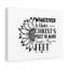 Under Christ's Feet Sunflower - Wrapped Canvas Print-1515599947