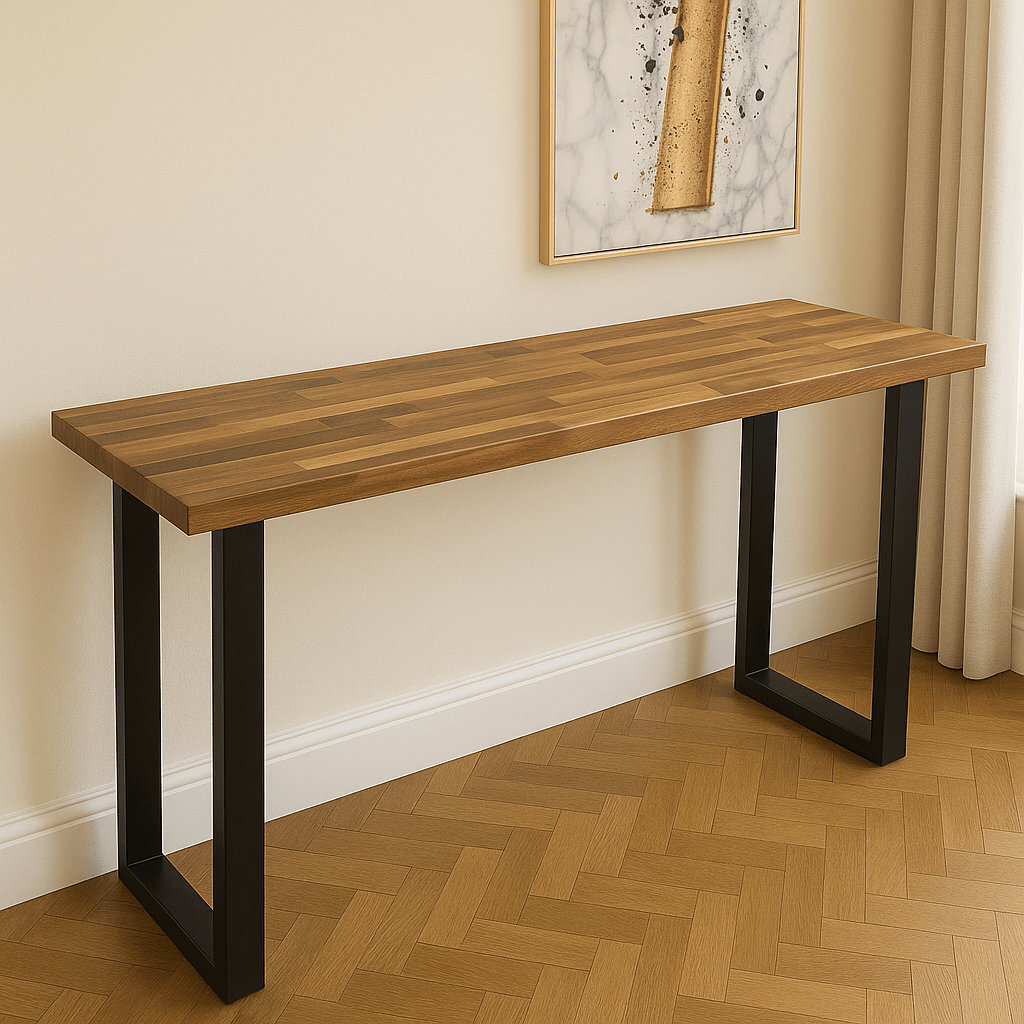 Staved Walnut Breakfast Bar Table (Freestanding)