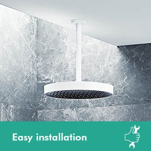 Hansgrohe Rainfinity Shower Head 250 1-Jet, 2.5 GPM, Matte Black