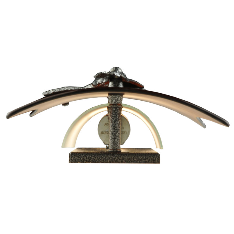 Handcrafted Deco Art Glass Wall Sconce with Branch Design