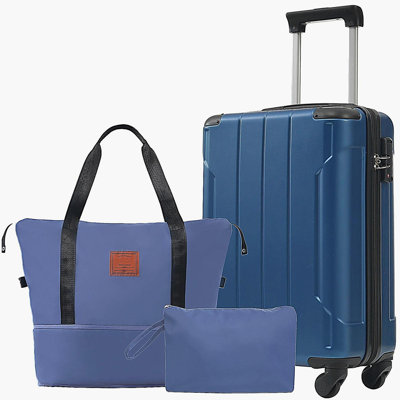 Ensemble de bagage à main 20 pièces 3 pièces avec roulettes, valise rigide en ABS