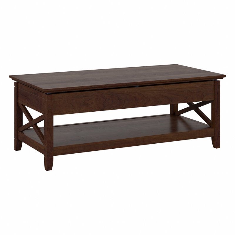 Katia - Table basse à plateau relevable, Cerisier Bing