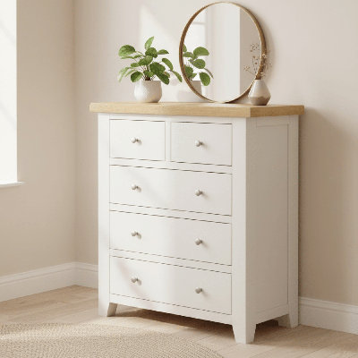 Cooksey 85cm W 5 - Drawer Chest of Drawers