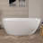 59 Inch Freestanding Oval Soaking Acrylic Bathtub