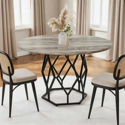 Metal Base Dining Table