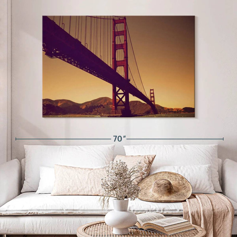Lilie Sundown At Golden Gate, 34" H x 51" W