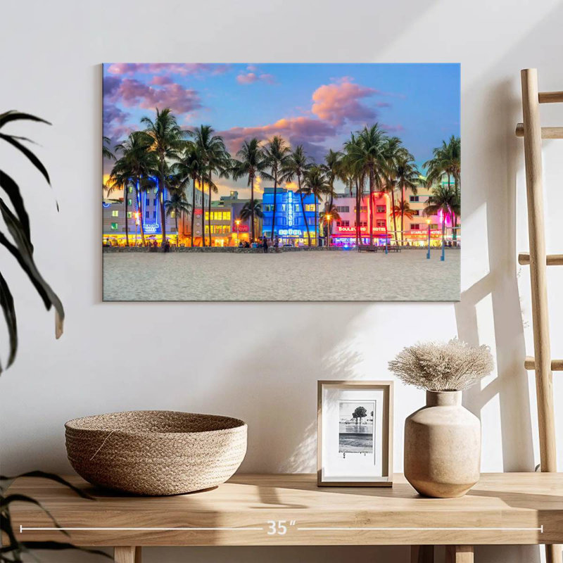 Nicci Ocean Drive Miami Sunset, H 16 po x l 24 po