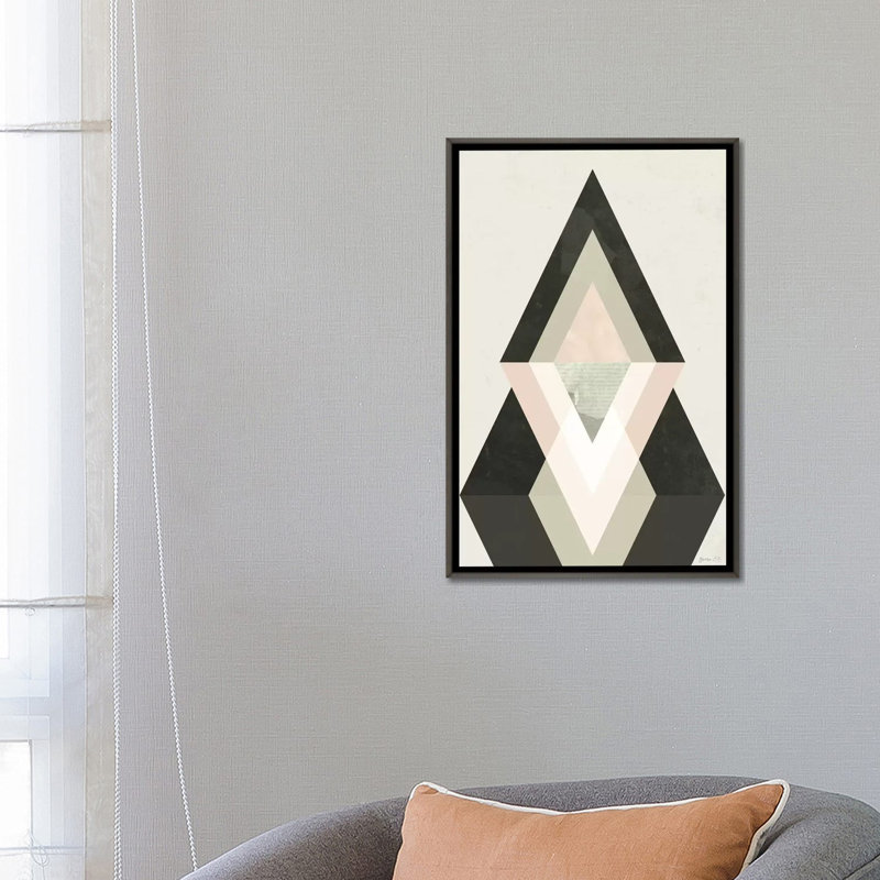 « montagnes à partir de montagnes ii » par green lili-impression sur image, Toile encadrée de bois rustique foncé