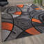 Tapis décoratif en oléfine à motif abstrait moderne Sioar-1465146741
