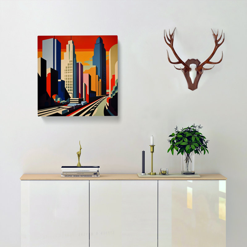 City Of Los Angeles Constructivism - Print, 50cm H x 50cm W x 3cm D