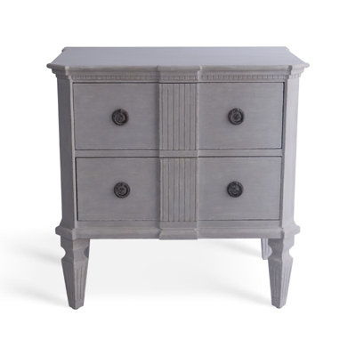 Ribbed Solid Wood Accent Chest