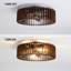 Ventilateur de plafond encastré de 20 po, ventilateur de plafond en bois en cage avec moteur à courant continu silencieux et télécommande