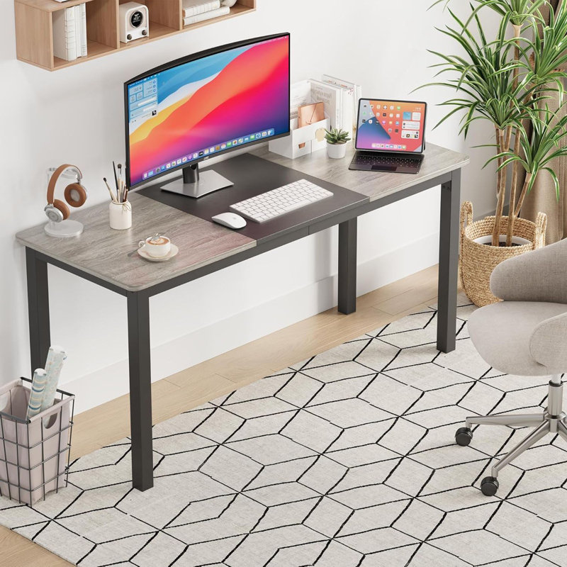 Computer Desk, Gray, 29.5" H x 63" W x 31.5" D