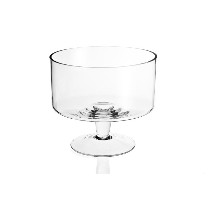 Bol décoratif contemporain en verre Annekathrin, H 7,75 po x l 9,5 po x P 9,5 po
