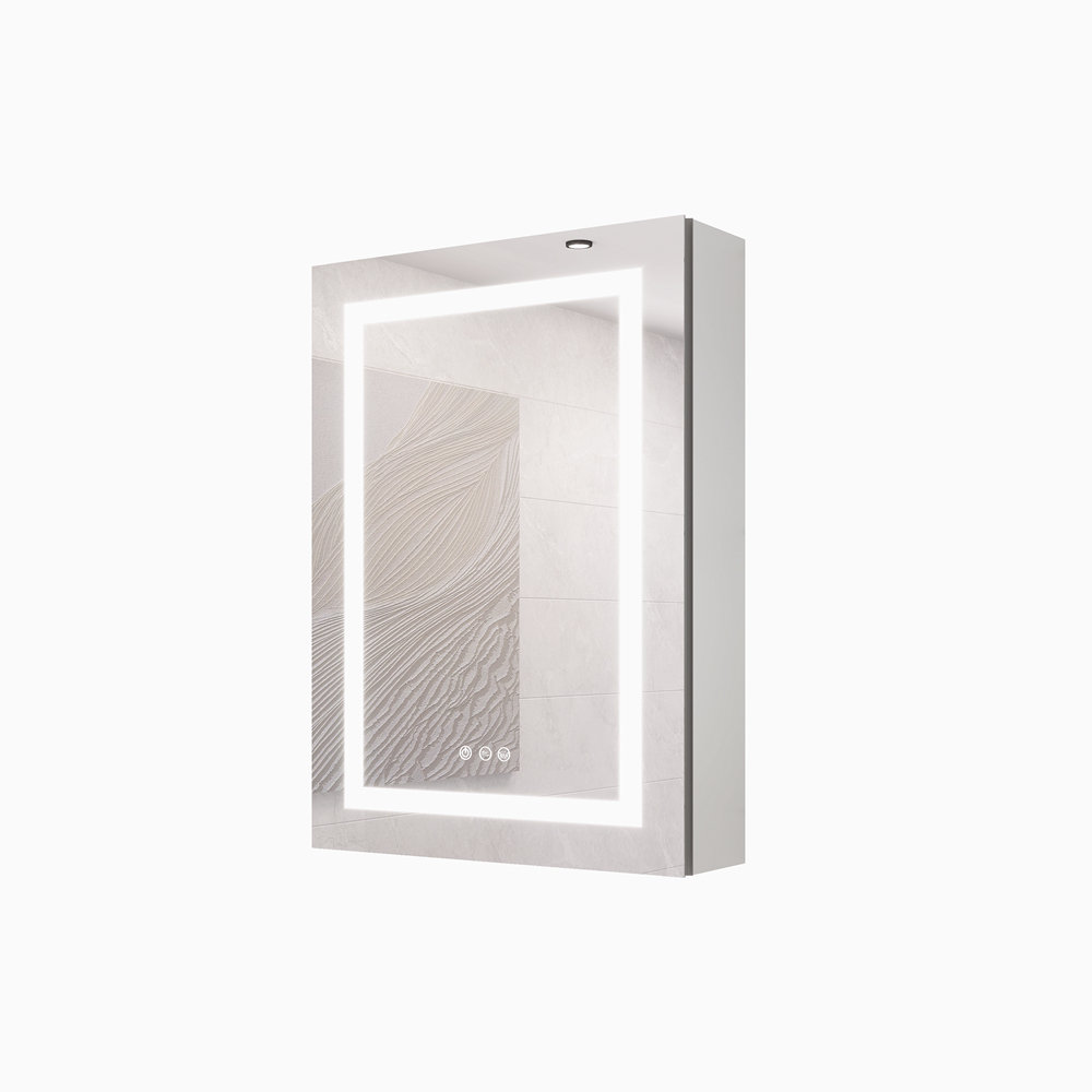 Orren Ellis 20 Inch Bathroom Medicine Cabinet With Mirror Wall Mounted ...