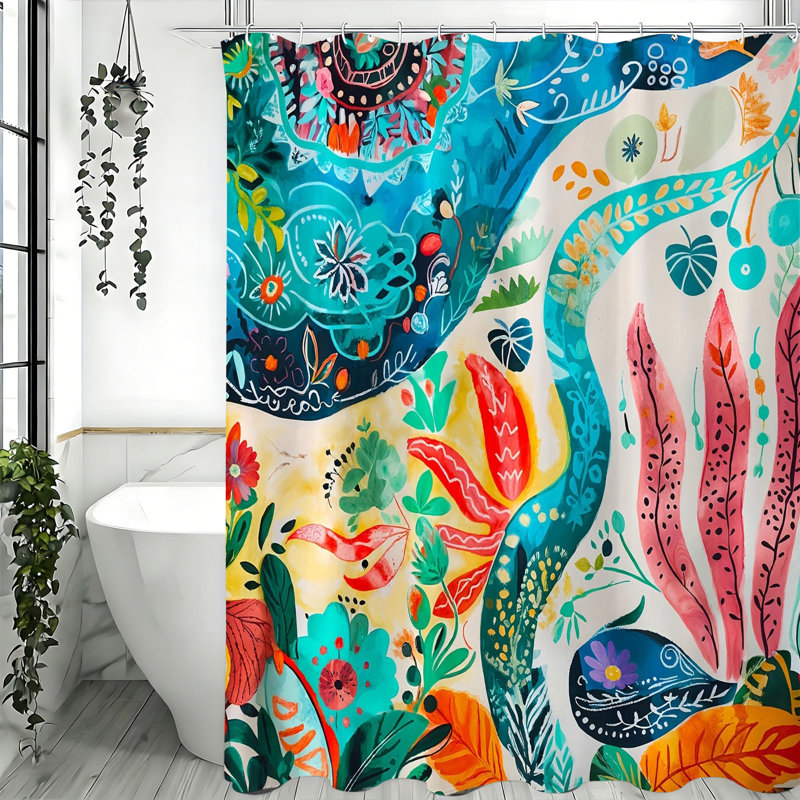 Rideaux de douche avec crochets inclus