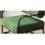 Fauteuil courbé avec assise en velours côtelé et structure en fer robuste, parfait pour le salon et le balcon.