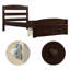Structure de lit plateforme simple avec tiroir de rangement et support en lattes de bois sans sommier-1455897770