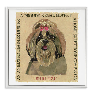 Fun Shih Tzu Pet Phrases Framed Giclee Art by Nancy Overton