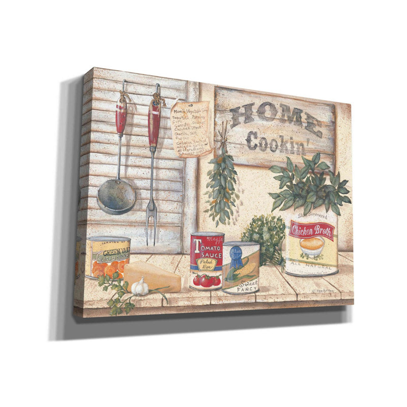 «Mom's Kitchen I» par Pam Britton, art mural sur toile, H 40 po x l 54 po x P 1,5 po