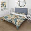 Ensemble de housse de couette Sandy Beige et bleu Hydrangea Tranquility I - Floral-108088765