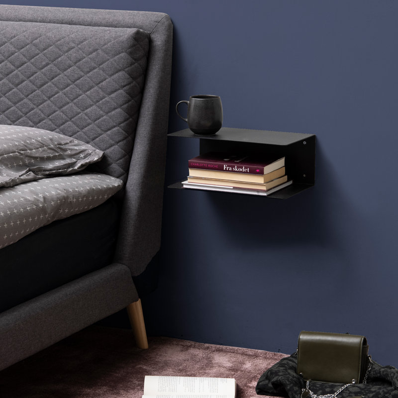 Syrai Steel Floating Shelf, Black