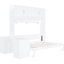 Lit à fixation murale grand format à économie d'espace avec bureau réglable et armoires de rangement, idéal pour un bureau pour matelas de 6 à 8 pouces, rangement, support de poids de 600 lb