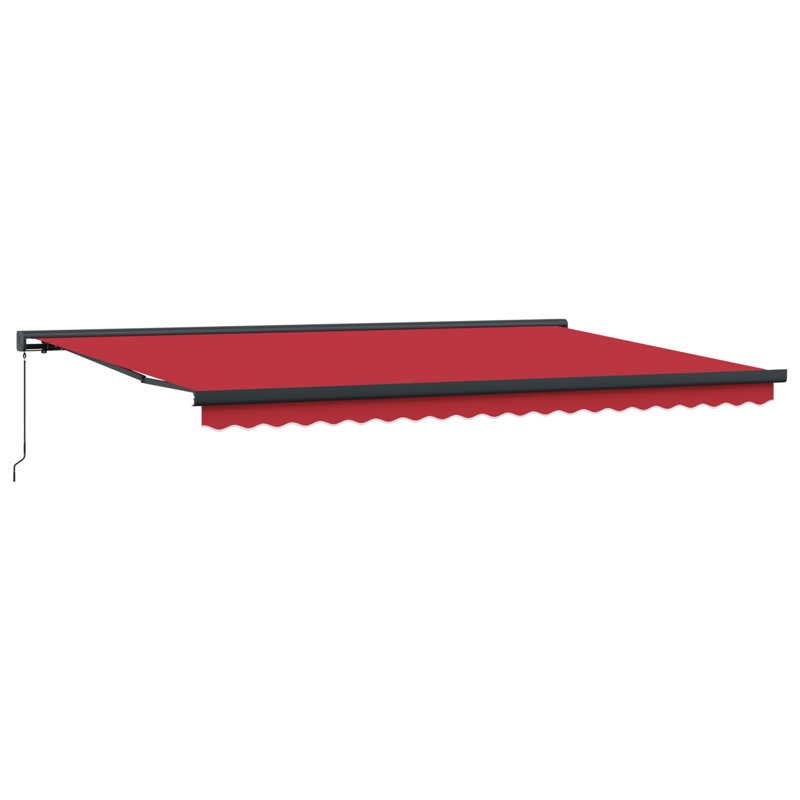 Longshore Tides Retractable Patio Awning, 500 cm W x 300 cm D, Beige