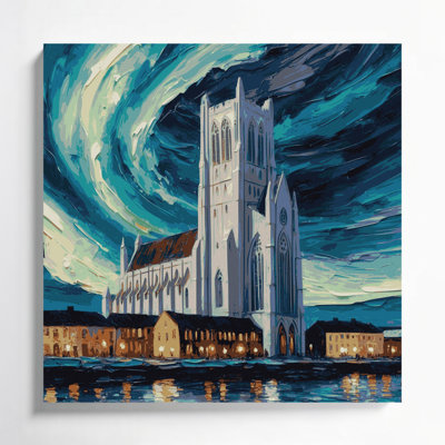 Cities Reykjavik Iceland Gray Canvas Wall Art