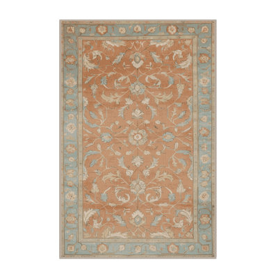 Tapis brun Tabriz lavable à la machine