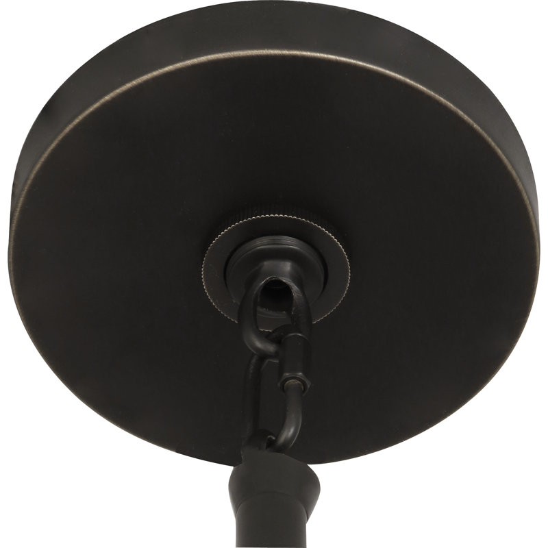 Luminaire suspendu Wheatley, Transparent, Bronze patiné foncé