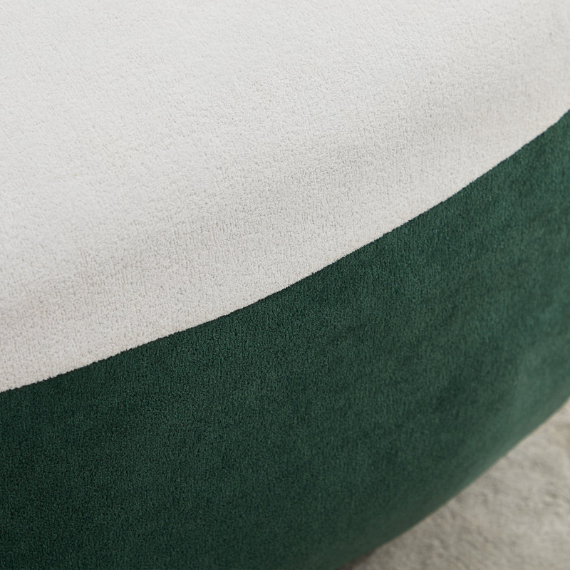 Chaise d'appoint pivotante rembourrée, Chenille verte